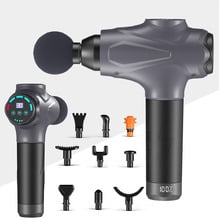 Dark Silver 12.6V Massage Gun with 10 Heads